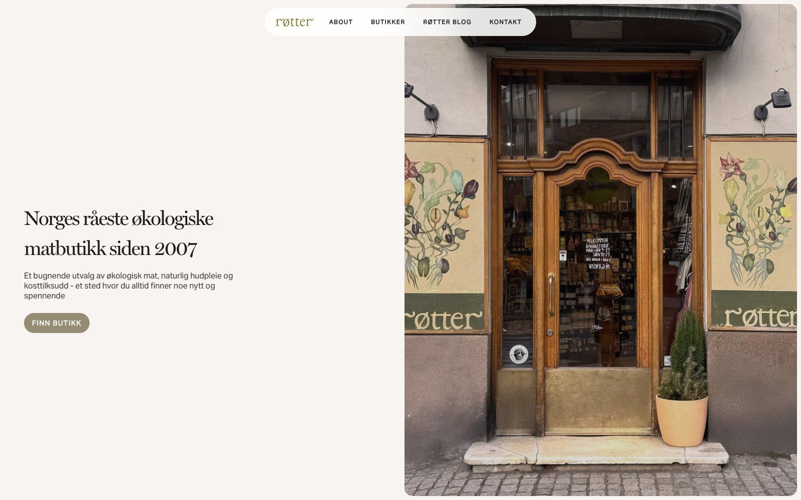 Røtter homepage hero